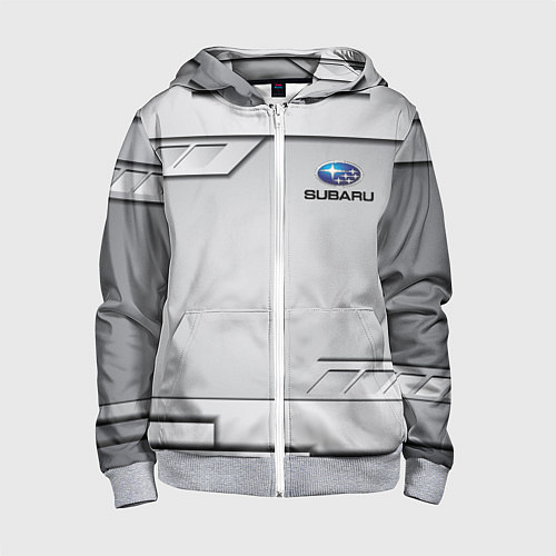 Детская толстовка на молнии SUBARU СУБАРУ / 3D-Меланж – фото 1