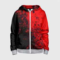 Толстовка на молнии детская Пятна Крови, цвет: 3D-меланж