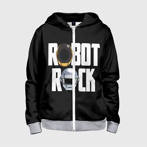 Детская толстовка на молнии Robot Rock / 3D-Меланж – фото 1