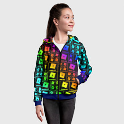 Толстовка на молнии детская ROBLOX, цвет: 3D-синий — фото 2