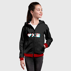 Толстовка на молнии детская Любовь, смерть и роботы, цвет: 3D-красный — фото 2