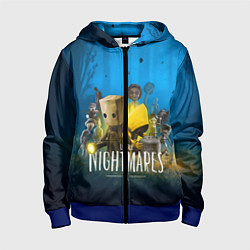 Толстовка на молнии детская LITTLE NIGHTMARES 2, цвет: 3D-синий