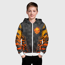 Толстовка на молнии детская CYBERPUNK 2077 SAMURAI КИБЕР, цвет: 3D-белый — фото 2