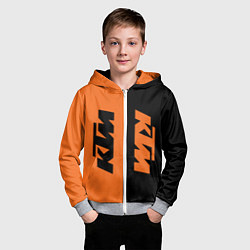 Толстовка на молнии детская KTM КТМ Z, цвет: 3D-меланж — фото 2