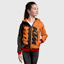 Толстовка на молнии детская KTM КТМ Z, цвет: 3D-красный — фото 2