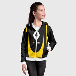 Толстовка на молнии детская RENAULT SPORT, цвет: 3D-белый — фото 2