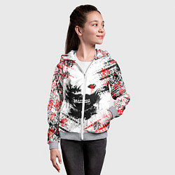 Толстовка на молнии детская ТОКИЙСКИЙ ГУЛЬ КЕН КАНЕКИ, цвет: 3D-меланж — фото 2