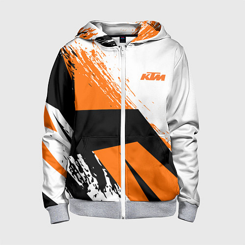 Детская толстовка на молнии KTM КТМ Z / 3D-Меланж – фото 1
