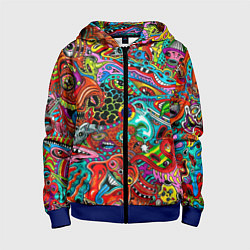 Детская толстовка на молнии Яркая абстракция bright abstraction