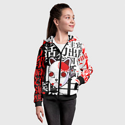 Толстовка на молнии детская МАСКА ТАНДЖИРО КАМАДО, цвет: 3D-черный — фото 2