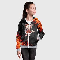 Толстовка на молнии детская Genshin Impact - Klee, цвет: 3D-меланж — фото 2