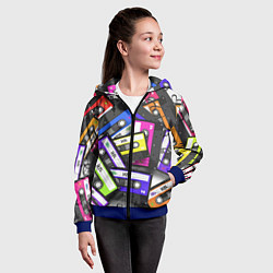 Толстовка на молнии детская OLD SCHOOL, цвет: 3D-синий — фото 2