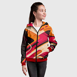 Толстовка на молнии детская Traffic, цвет: 3D-красный — фото 2