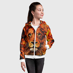 Толстовка на молнии детская LION, цвет: 3D-белый — фото 2