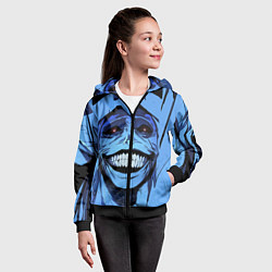 Толстовка на молнии детская ПОДНЯТИЕ УРОВНЯ В ОДИНОЧКУ, цвет: 3D-черный — фото 2