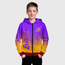 Толстовка на молнии детская LOS ANGELES LAKERS ЛЕЙКЕРС, цвет: 3D-красный — фото 2