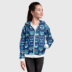 Толстовка на молнии детская Совы, цвет: 3D-белый — фото 2