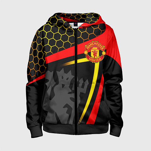 Детская толстовка на молнии МАНЧЕСТЕР MANCHESTER SPORT / 3D-Черный – фото 1