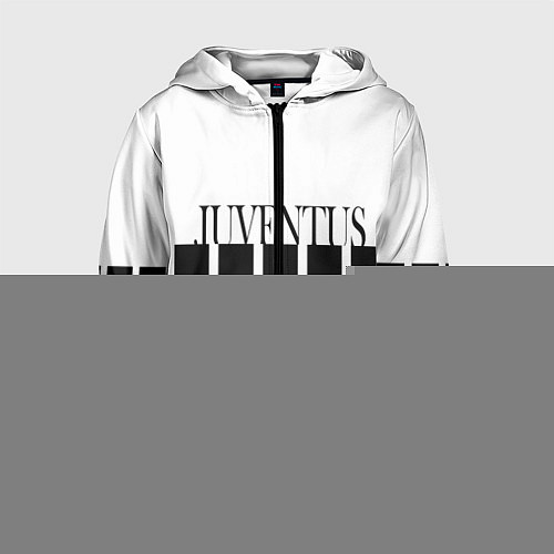 Детская толстовка на молнии Juventus Tee Black and White 202122 / 3D-Черный – фото 1
