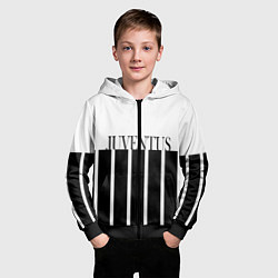 Толстовка на молнии детская Juventus Tee Black and White 202122, цвет: 3D-черный — фото 2