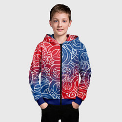 Толстовка на молнии детская ФК ПСЖ PARIS SAINT GERMAIN, цвет: 3D-синий — фото 2