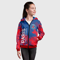 Толстовка на молнии детская ФК ПСЖ PARIS SAINT GERMAIN, цвет: 3D-красный — фото 2