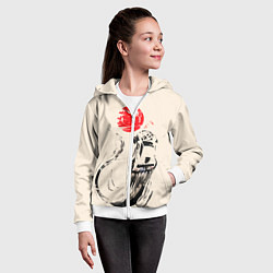 Толстовка на молнии детская Flying car, цвет: 3D-белый — фото 2