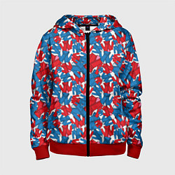 Толстовка на молнии детская Кимоно, цвет: 3D-красный