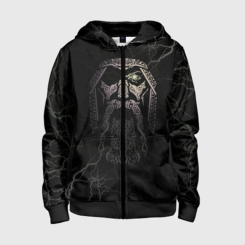 Детская толстовка на молнии Odin / 3D-Черный – фото 1