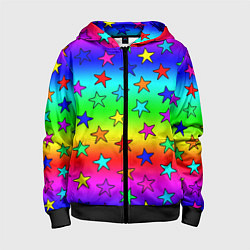 Детская толстовка на молнии Радужные звезды