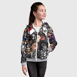 Толстовка на молнии детская Короли Рэпа KING RAP, цвет: 3D-меланж — фото 2