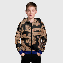 Толстовка на молнии детская Heroes III Dungeon Map, цвет: 3D-синий — фото 2