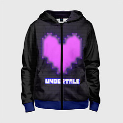 Детская толстовка на молнии UNDERTALE PURPLE HEART