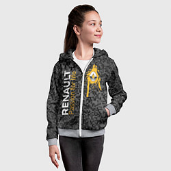 Толстовка на молнии детская Рено камуфляж, цвет: 3D-меланж — фото 2