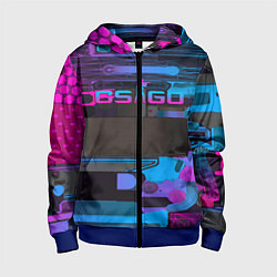 Толстовка на молнии детская CS GO Decimator Опустошитель, цвет: 3D-синий