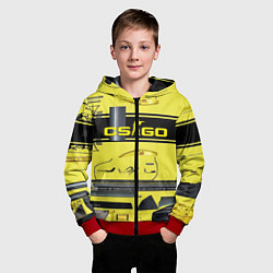 Толстовка на молнии детская CS GO YELLOW SKIN, цвет: 3D-красный — фото 2