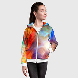 Толстовка на молнии детская Сине-желтое небо, цвет: 3D-белый — фото 2