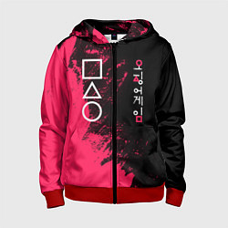 Толстовка на молнии детская Ojingeo Geim, цвет: 3D-красный