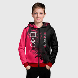 Толстовка на молнии детская Ojingeo Geim, цвет: 3D-красный — фото 2
