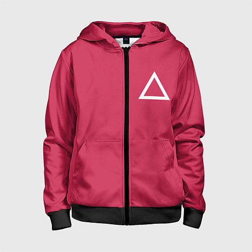 Детская толстовка на молнии Треугольник / 3D-Черный – фото 1