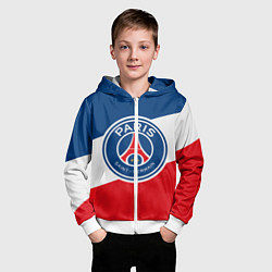 Толстовка на молнии детская Paris Saint-Germain FC, цвет: 3D-белый — фото 2