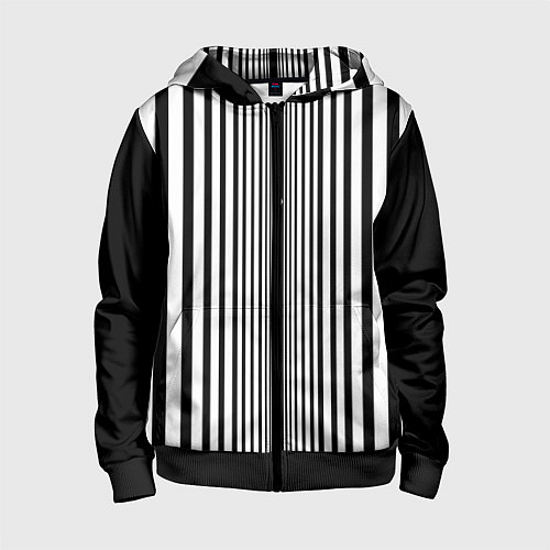 Детская толстовка на молнии Эффект Доплера / 3D-Черный – фото 1