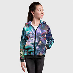 Толстовка на молнии детская FantasyFish, цвет: 3D-черный — фото 2