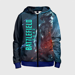 Толстовка на молнии детская BATTLEFIELD 2042 SOLDIER WARS, цвет: 3D-синий
