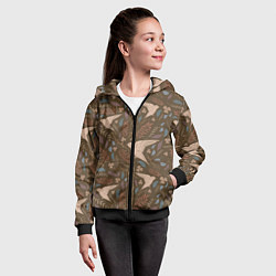 Толстовка на молнии детская Литой стриж, цвет: 3D-черный — фото 2