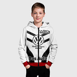 Толстовка на молнии детская Volkswagen Das Auto, цвет: 3D-красный — фото 2