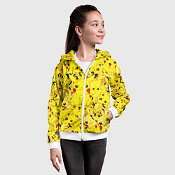 Толстовка на молнии детская ПИКАЧУ ПОКЕМОН PIKA PIKA, цвет: 3D-белый — фото 2