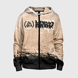 Толстовка на молнии детская Linkin Park Рок Группа Линкин Парк, цвет: 3D-черный