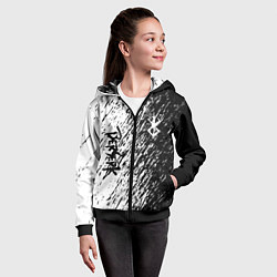 Толстовка на молнии детская Anime Berserk, цвет: 3D-черный — фото 2