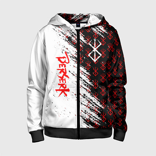 Детская толстовка на молнии Berserk Anime / 3D-Черный – фото 1